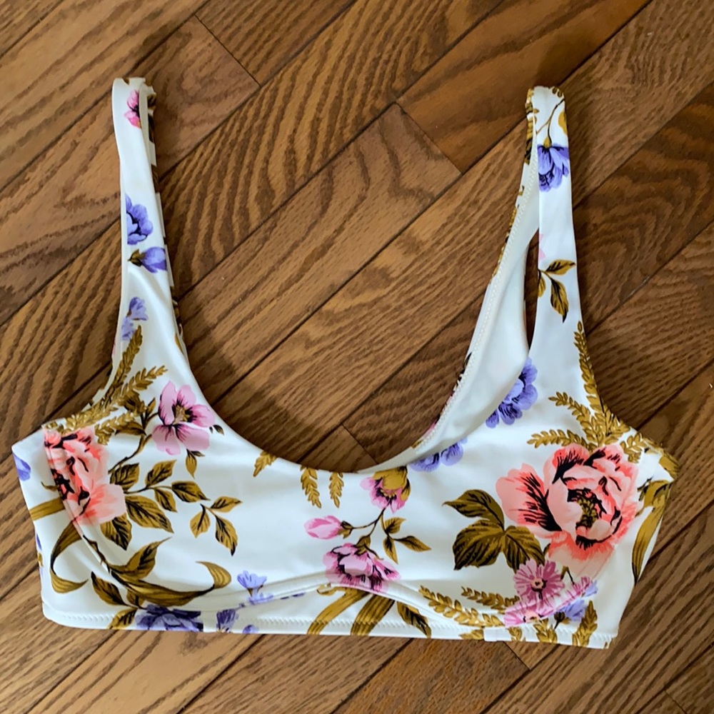 Tori Praver evie swim top floral size medium
